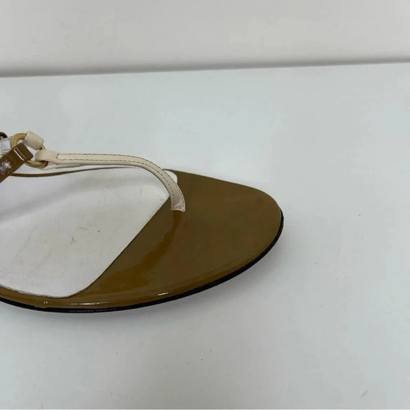 Dolce & Gabbana Patent leather thong sandals wrap boho 90s Size 11 - Picture 6 of 11